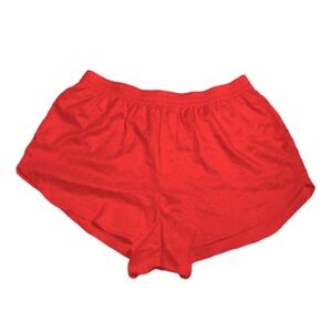 Victoria’s Secret Leopard Print Sleep Shorts Red Silky Satiny Shiny Loose Large